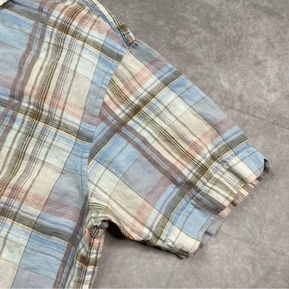 Tommy Bahama Shirt Men's XL Plaid Linen Button Lightweight Summer Casual Beach - Picture 7 of 14